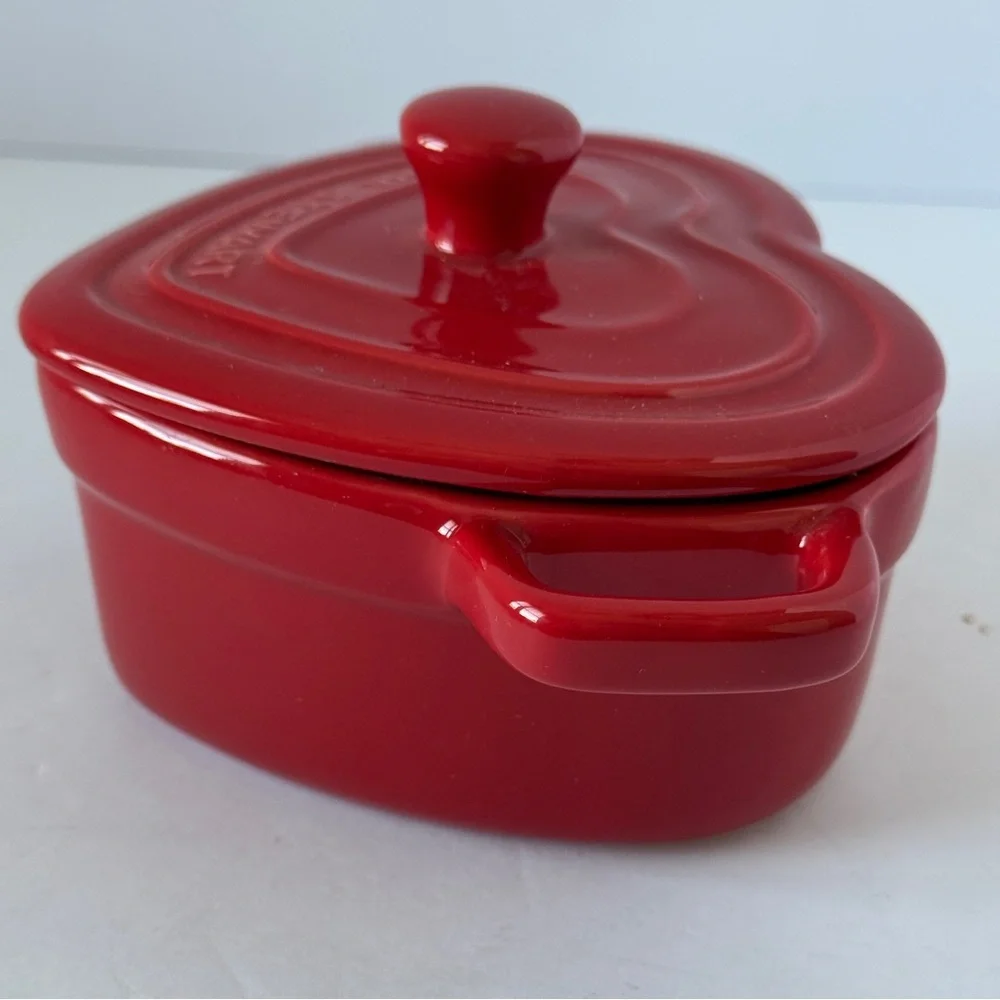 Martha Stewart Heart Cocottes Stoneware - Red